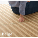 竹ラグカーペット〔185×185cm〕 竹ラグ 竹カーペット バンブーラグ おしゃれ ラグ カーペット 夏用 滑り止め 185×185 正方形 冷感 生地 竹 ラグマット ボーダー ストライプ 折りたたみ ぼん家具