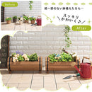 木製樽プランター プランター 花壇 ガーデニング 鉢 寄せ植え かご おしゃれ 木製 屋外 室内 スリム 軽量 長方形 横長 樽 ボックス 50cm 園芸 菜園 ベランダ 玄関 ぼん家具