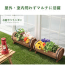 木製樽プランター プランター 花壇 ガーデニング 鉢 寄せ植え かご おしゃれ 木製 屋外 室内 スリム 軽量 長方形 横長 樽 ボックス 50cm 園芸 菜園 ベランダ 玄関 ぼん家具