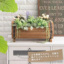 木製樽プランター プランター 花壇 ガーデニング 鉢 寄せ植え かご おしゃれ 木製 屋外 室内 スリム 軽量 長方形 横長 樽 ボックス 50cm 園芸 菜園 ベランダ 玄関 ぼん家具