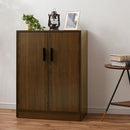 シューズボックス 2扉 薄型タイプ 幅60×奥行35cm シューズラック 下駄箱 シューズボックス 靴箱 収納 おしゃれ コンパクト 大容量 木製 扉付き 幅60 奥行35 奥深 玄関収納 可動棚 通気性 ロータイプ ぼん家具