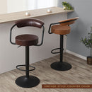 バーチェア カウンターチェア おしゃれ 昇降式 バーチェア 背もたれ 回転 丸椅子 ハイチェア カウンター 椅子 キッチンチェア 高さ調節 フットレスト 足置き ぼん家具