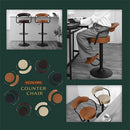 バーチェア カウンターチェア おしゃれ 昇降式 バーチェア 背もたれ 回転 丸椅子 ハイチェア カウンター 椅子 キッチンチェア 高さ調節 フットレスト 足置き ぼん家具