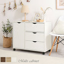 キャスター付きマルチキャビネット チェスト キャスター付き 3段 キャビネット 衣類収納 テレビ台 A4 木製 リビング 北欧 ぼん家具