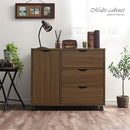 キャスター付きマルチキャビネット チェスト キャスター付き 3段 キャビネット 衣類収納 テレビ台 A4 木製 リビング 北欧 ぼん家具