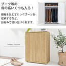 コンパクトシューズラック 下駄箱 シューズボックス シューズラック おしゃれ 収納 スリム 靴箱 扉付き 北欧 木製 キャスター 靴置き インテリア オフィス 玄関 ぼん家具