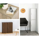 鍵付き収納ボックス〔ハイタイプ〕 カラーボックス 扉付き 鍵付き 3段 収納ラック 木目柄 スリム コンパクト 奥行 29 鍵付き収納 ハイタイプ 貴重品 事務所 管理 収納 木製 シンプル おしゃれ ぼん家具