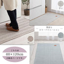 ヘリンボーンキッチンマット〔60×120cm〕 キッチンマット 120 台所マット ダイニングマット おしゃれ 洗える 拭ける ヘリンボーン ラグ 北欧 滑り止め 薄手 60×120 床暖房対応 FRUTO