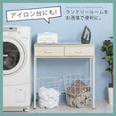 引き出し付きゴミ箱上ラック ゴミ箱上ラック 引き出し コンセント付き レンジ台 キッチン 収納 ロータイプ 木目調 ぼん家具