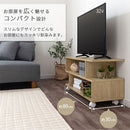 [ 幅80cm ] キャスター付きテレビ台 テレビ台 ローボード キャスター付き ラック 2段 S型 テレビボード キャスター TV台 木製 おしゃれ 収納 24型 32型 テレビ 台 S字ラック ロータイプ ぼん家具