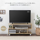 [ 幅80cm ] キャスター付きテレビ台 テレビ台 ローボード キャスター付き ラック 2段 S型 テレビボード キャスター TV台 木製 おしゃれ 収納 24型 32型 テレビ 台 S字ラック ロータイプ ぼん家具