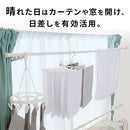 つっぱり式ハンガーポール 室内物干し 折りたたみ 物干しスタンド 洗濯物干し 室内 屋内 おしゃれ 突っ張り 窓枠 壁付け 省スペース スリム コンパクト 伸縮 大容量 昇降 ぼん家具