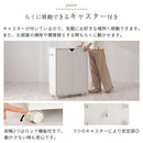 キャスター付き収納ラック 本棚 扉付き キャスター付き 3段 可動棚 ラック 収納棚 コミック A4 木目調 ぼん家具