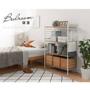 ユニットラック〔4段ラック本体〕 オープンラック 4段 可動棚 シェルフ 収納棚 木製 スチール リビング 北欧 ぼん家具