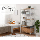 ユニットラック〔5段ラック本体〕 オープンシェルフ 5段 可動棚 オープンラック 木製 ラック 本棚 A4 大容量 ハイタイプ ユニットラック 本体 幅80 奥行40 高さ165 リビング 収納 棚 ぼん家具