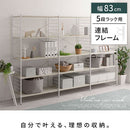 ユニットラック〔追加連結フレーム・5段ラック用〕 連結フレーム 5段ラック用 本体別売り 当店 ユニットラック 専用 5段ラック 連結可能 追加 フレーム ユニットシェルフ スチール ラック 付け足し ぼん家具