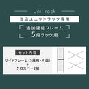 ユニットラック〔追加連結フレーム・5段ラック用〕 連結フレーム 5段ラック用 本体別売り 当店 ユニットラック 専用 5段ラック 連結可能 追加 フレーム ユニットシェルフ スチール ラック 付け足し ぼん家具