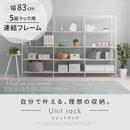 ユニットラック〔追加連結フレーム・5段ラック用〕 連結フレーム 5段ラック用 本体別売り 当店 ユニットラック 専用 5段ラック 連結可能 追加 フレーム ユニットシェルフ スチール ラック 付け足し ぼん家具