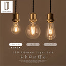 LEDフィラメント電球 LED電球 E26 40W 相当 電球色 昼白色 レトロ エジソン球 広配光 LEDフィラメント電球 ガラス 透明 クリア電球 フィラメント レトロ電球 クリア 60mm径 ぼん家具
