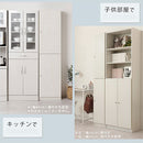木製ラック 扉付き ハイタイプ本棚