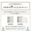 キューブボックス収納〔幅35cm・薄型〕棚＋扉付き