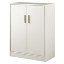 シューズボックス 2扉 薄型タイプ 幅60×奥行30cm 靴箱 シューズボックス おしゃれ 下駄箱 シューズラック スリム 靴 収納棚 木製 薄型 扉付き コンパクト 大容量 幅60 玄関 白 省スペース ぼん家具