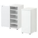 スリムシューズボックス〔2個セット〕 下駄箱 おしゃれ 靴箱 スリム シューズボックス 扉付き 幅30 玄関 靴 ブーツ 収納 隙間収納 玄関収納 木製 脚付き シューズラック 2個 10段 ぼん家具