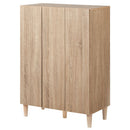 シューズボックス シューズボックス おしゃれ シューズラック ブーツラック 扉付き 3扉 2列 7段 5段 可動棚 高さ調整 シューズBOX 木製 約 幅70 高さ100 奥行35cm ぼん家具