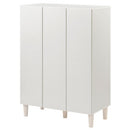 シューズボックス シューズボックス おしゃれ シューズラック ブーツラック 扉付き 3扉 2列 7段 5段 可動棚 高さ調整 シューズBOX 木製 約 幅70 高さ100 奥行35cm ぼん家具