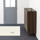 シューズボックス シューズボックス おしゃれ シューズラック ブーツラック 扉付き 3扉 2列 7段 5段 可動棚 高さ調整 シューズBOX 木製 約 幅70 高さ100 奥行35cm ぼん家具