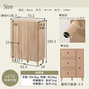 シューズボックス シューズボックス おしゃれ シューズラック ブーツラック 扉付き 3扉 2列 7段 5段 可動棚 高さ調整 シューズBOX 木製 約 幅70 高さ100 奥行35cm ぼん家具