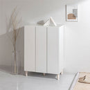 シューズボックス シューズボックス おしゃれ シューズラック ブーツラック 扉付き 3扉 2列 7段 5段 可動棚 高さ調整 シューズBOX 木製 約 幅70 高さ100 奥行35cm ぼん家具