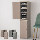 シューズボックス〔2個セット〕 シューズボックス 2個セット 玄関収納 シューズラック 韓国インテリア グレージュ PUTUPUTU