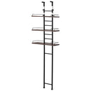 つっぱり式ランドリーラック ランドリーラック 突っ張り棚 洗濯機ラック 収納 3段 おしゃれ 洗濯ラック スリム 隙間 壁面 幅60cm 縦型 洗濯機上収納 防水パン 洗面所 ぼん家具