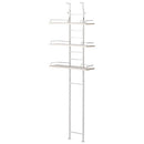 つっぱり式ランドリーラック ランドリーラック 突っ張り棚 洗濯機ラック 収納 3段 おしゃれ 洗濯ラック スリム 隙間 壁面 幅60cm 縦型 洗濯機上収納 防水パン 洗面所 ぼん家具