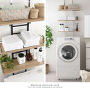 つっぱり式ランドリーラック ランドリーラック 突っ張り棚 洗濯機ラック 収納 3段 おしゃれ 洗濯ラック スリム 隙間 壁面 幅60cm 縦型 洗濯機上収納 防水パン 洗面所 ぼん家具