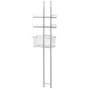 つっぱり式ランドリーラック ランドリーラック 洗濯機ラック 突っ張り 突っ張り式 洗濯カゴ付き おしゃれ 洗濯ラック 洗濯機上収納 スリム 幅50 防水パン ドラム式 縦型洗濯機 ぼん家具