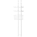 つっぱり式ランドリーラック ランドリーラック 洗濯機ラック 突っ張り 突っ張り式 洗濯カゴ付き おしゃれ 洗濯ラック 洗濯機上収納 スリム 幅50 防水パン ドラム式 縦型洗濯機 ぼん家具