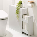 トイレラック トイレ収納 トイレラック スリム キャスター付き ペーパーストッカー 収納 木製 サニタリー収納 引き出し 飾り棚 おしゃれ コンパクト 隙間収納 ぼん家具