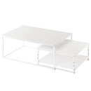 ネストテーブル テーブル ローテーブル おしゃれ ネストテーブル センターテーブル リビングテーブル 伸縮 木製 デスク 北欧 大理石風 アンティーク調 棚付き 可動棚 ぼん家具