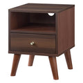 引き出し付きサイドテーブル サイドテーブル ベッドサイドテーブル ナイトテーブル 収納 引き出し ソファ テーブル ミニテーブル ソファーテーブル サイドチェスト A4 茶色 白 ぼん家具