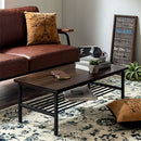 センターテーブル ローテーブル 収納 テーブル 木製テーブル テーブル収納 棚付き 棚 テーブル下 幅90 奥行45 低め パイン材 天板 スチール 脚 長方形 ロータイプ ぼん家具