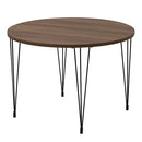 ダイニングテーブル 円形 4人掛け 木製×スチール