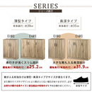 シューズボックス 2扉 薄型タイプ 幅60×奥行35cm シューズラック 下駄箱 シューズボックス 靴箱 収納 おしゃれ コンパクト 大容量 木製 扉付き 幅60 奥行35 奥深 玄関収納 可動棚 通気性 ロータイプ ぼん家具